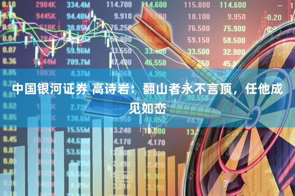 中国银河证券 高诗岩：翻山者永不言顶，任他成见如峦